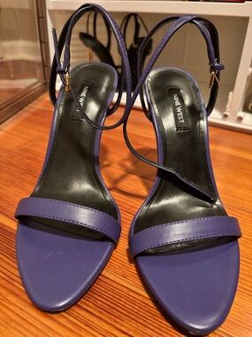 NWOT Nine West Reina Purple Open-Toe Strappy Heels
